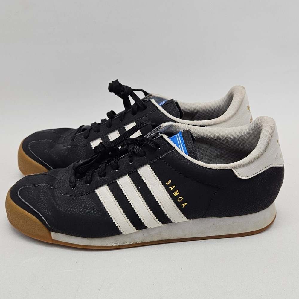 Adidas Samoa Mens Black White Gum Sole C77038 Size 10 Low Top Retro year 2015 - Picture 4 of 13